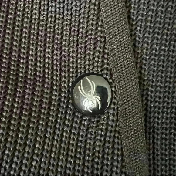 Spyder Core Sweater Jacket Full Zip Black Jacket Lined W/ Faux Fur Womens Size L - Picture 6 of 8